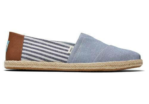 Mens Alpargata Navy Sky Stripes