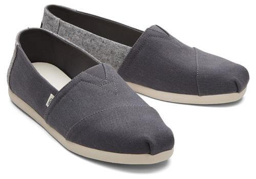 Men’s Alpargata Speckled Linen in Forged Grey size 8