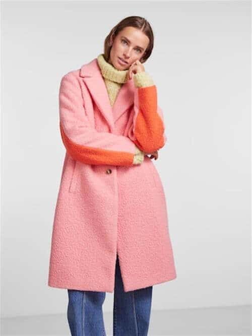 Nikla Two Tone Coat – Strawberry/Orange