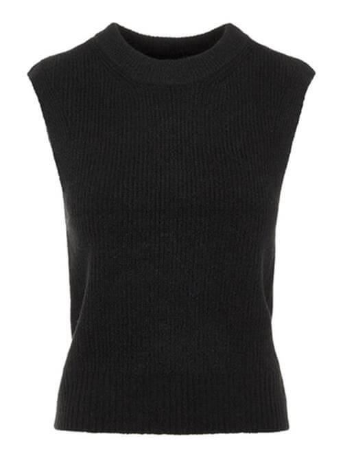 Ellen Knit Vest in Black - Out and About