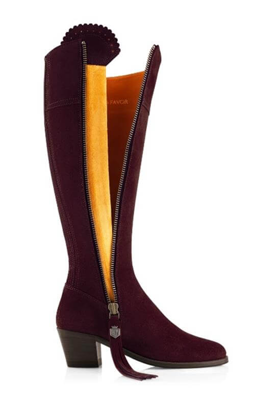 Heeled Regina in Plum suede