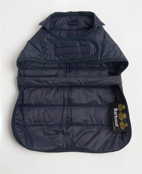 Baffle Dog Quilted Coat – Navy