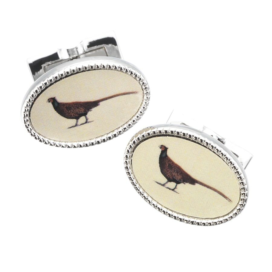 Enamel Pheasant Cufflinks