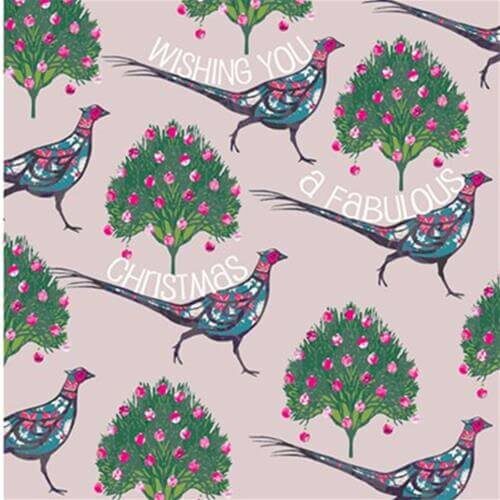 Card – Pheasants and trees