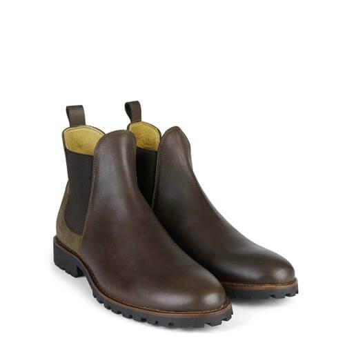 Jameson Leather Chelsea Boot in Marron