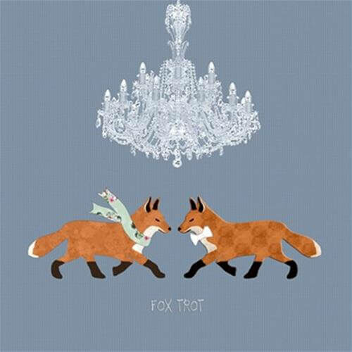 Greetings card – Fox Trot