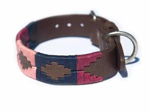 Polo Dog Collar – Berry/Navy/Pink