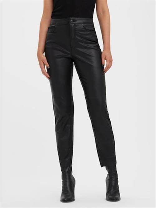 Brenda Trousers – Wet Look Black leather