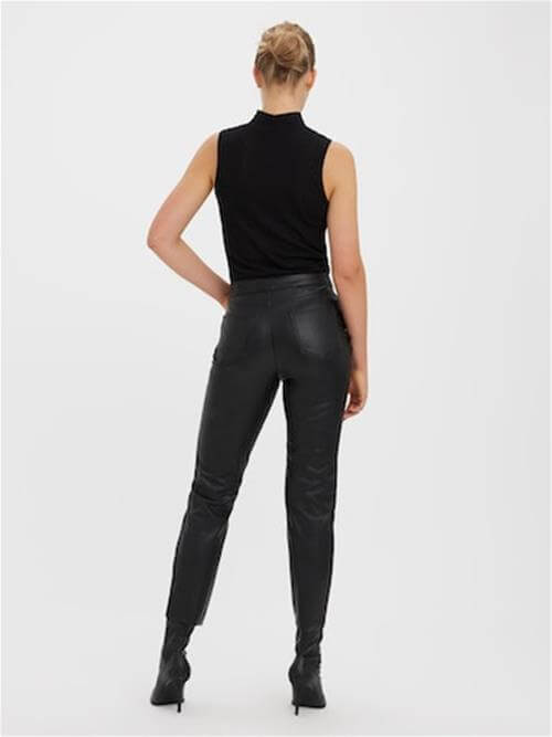 Brenda Trousers – Wet Look Black leather