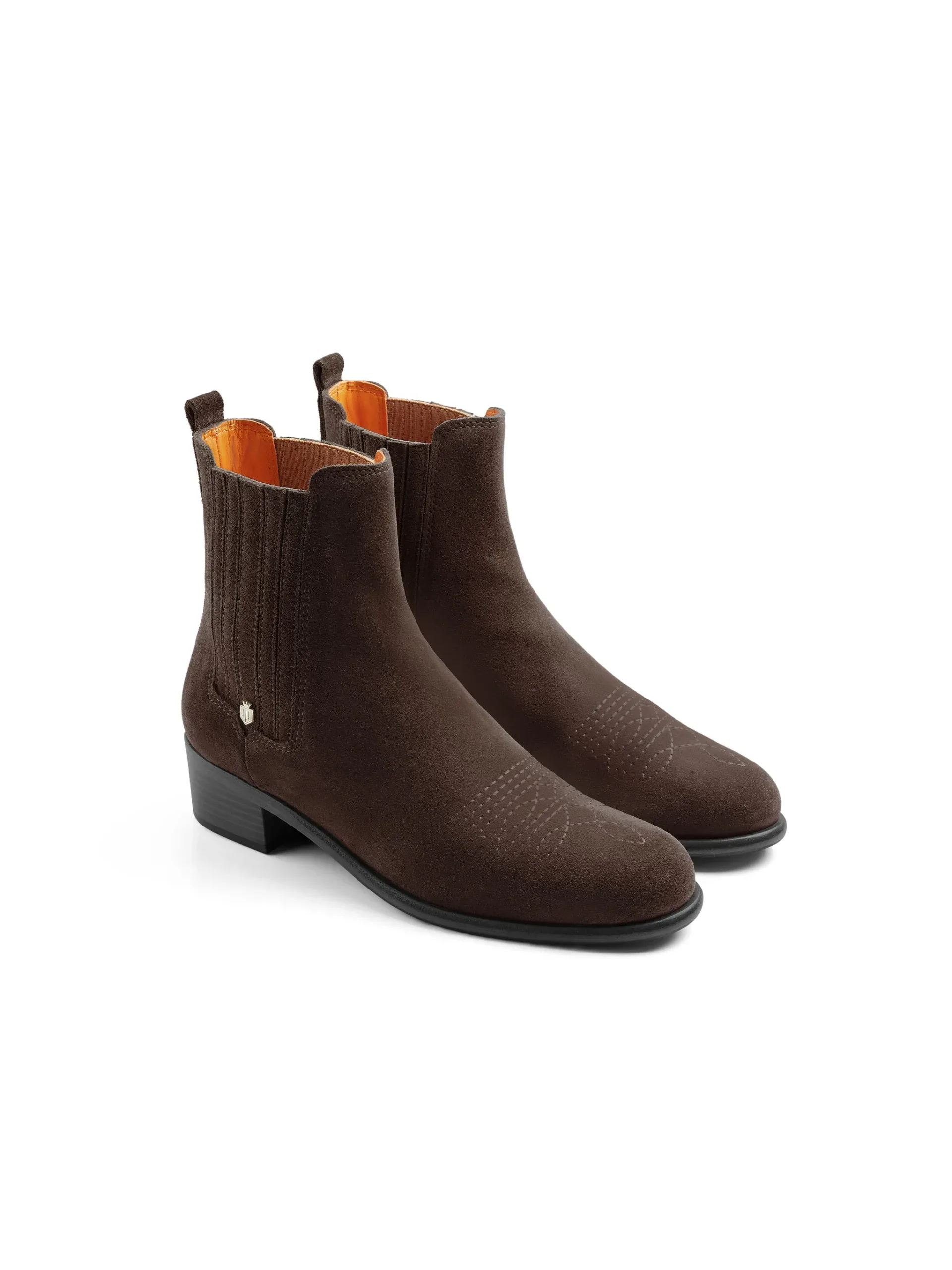 Rockingham Flat Ankle Boot – Chocolate Suede