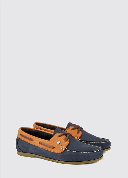 Aruba Deck Shoe in Denim and Tan