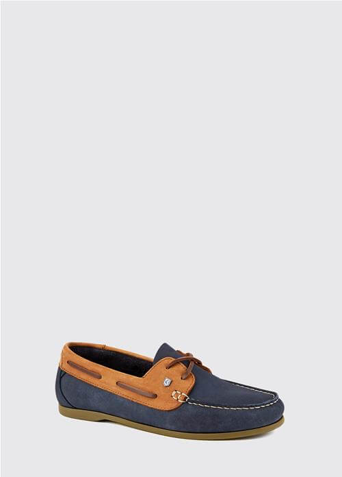Aruba Deck Shoe in Denim and Tan