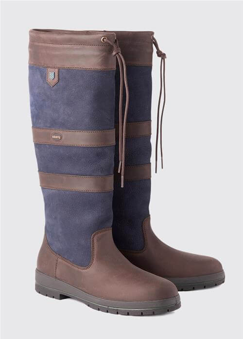 Galway Extra Fit boots in navy/ brown