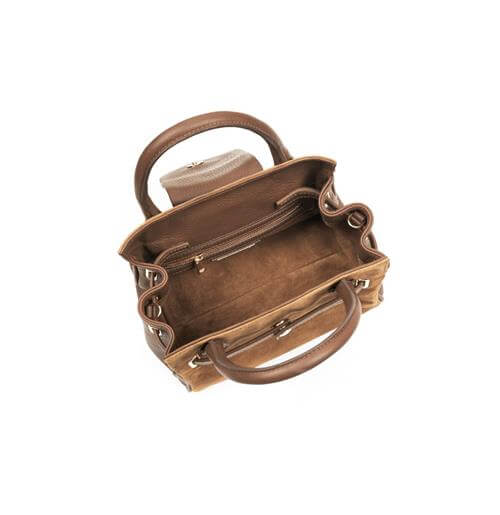 Mini Windsor Handbag – Tan Suede