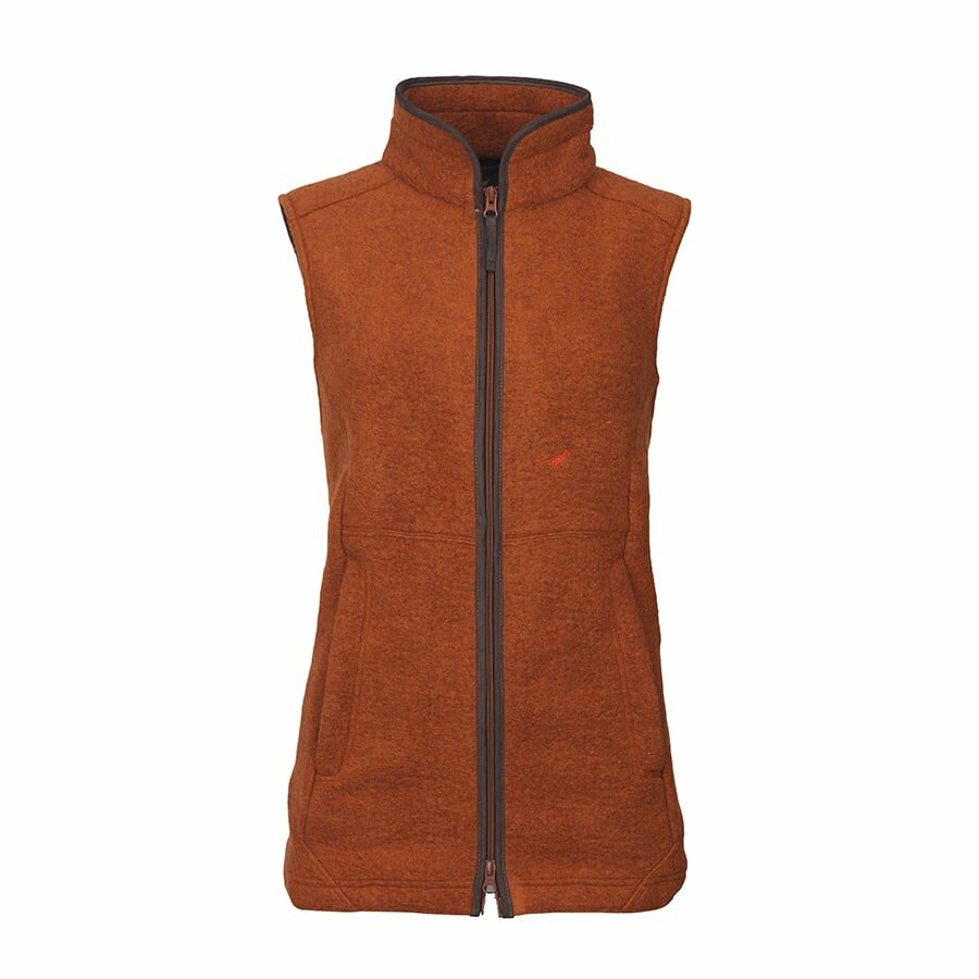 Pentland Felted Wool Fleece Vest in Lava