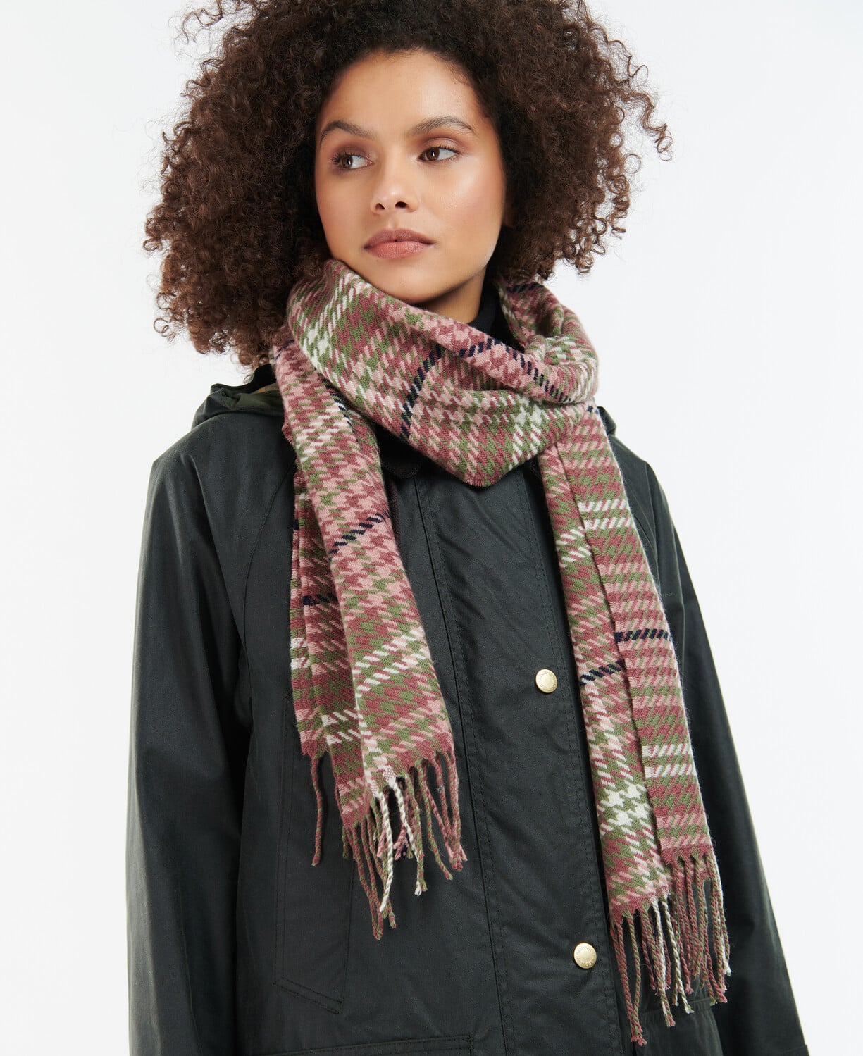 Barmack Tartan Scarf Midnight Berry