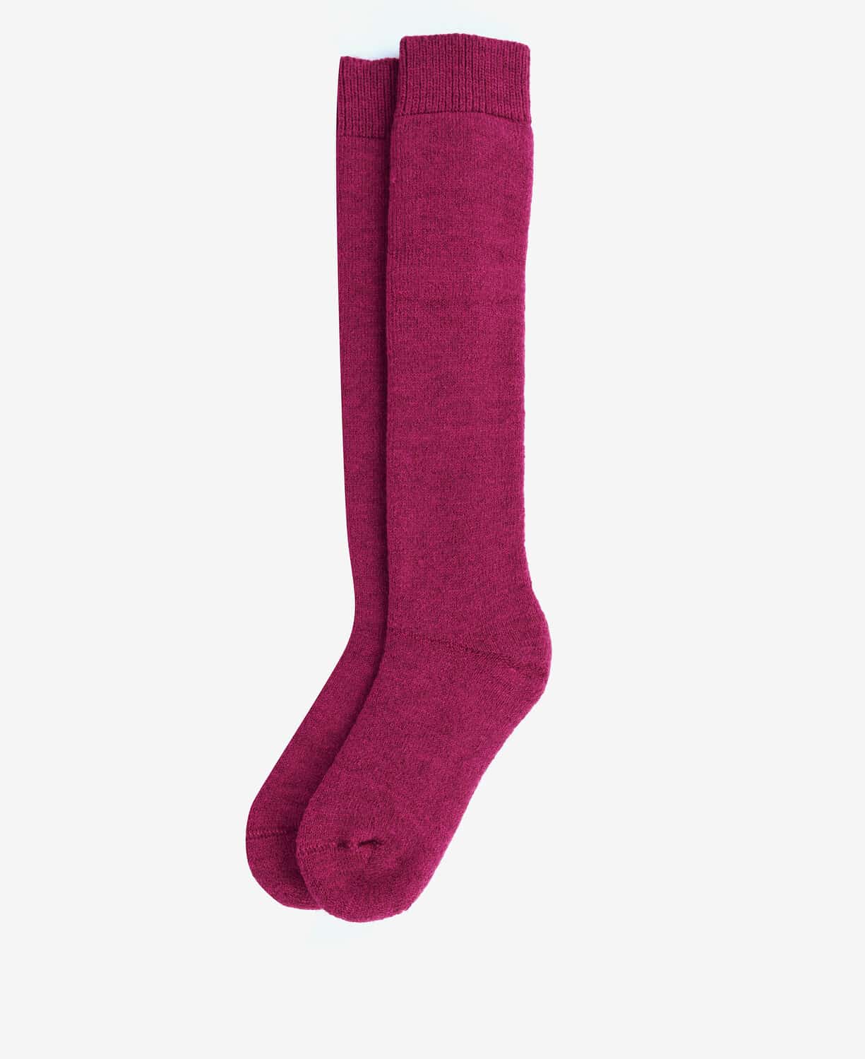 Knee length wellington socks in raspberry