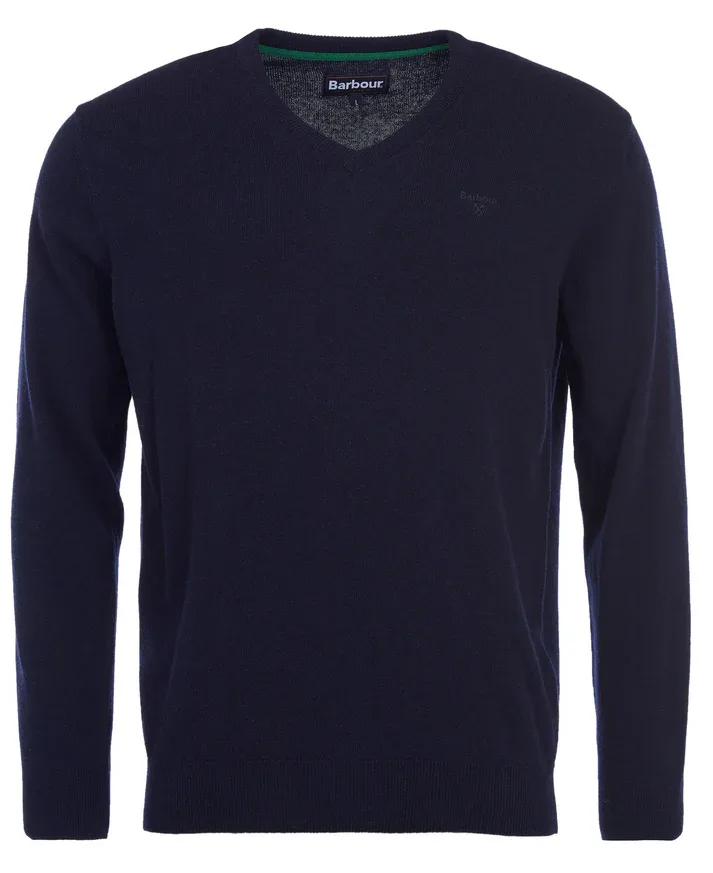 Essential Lambswool V Neck Jumper – Navy