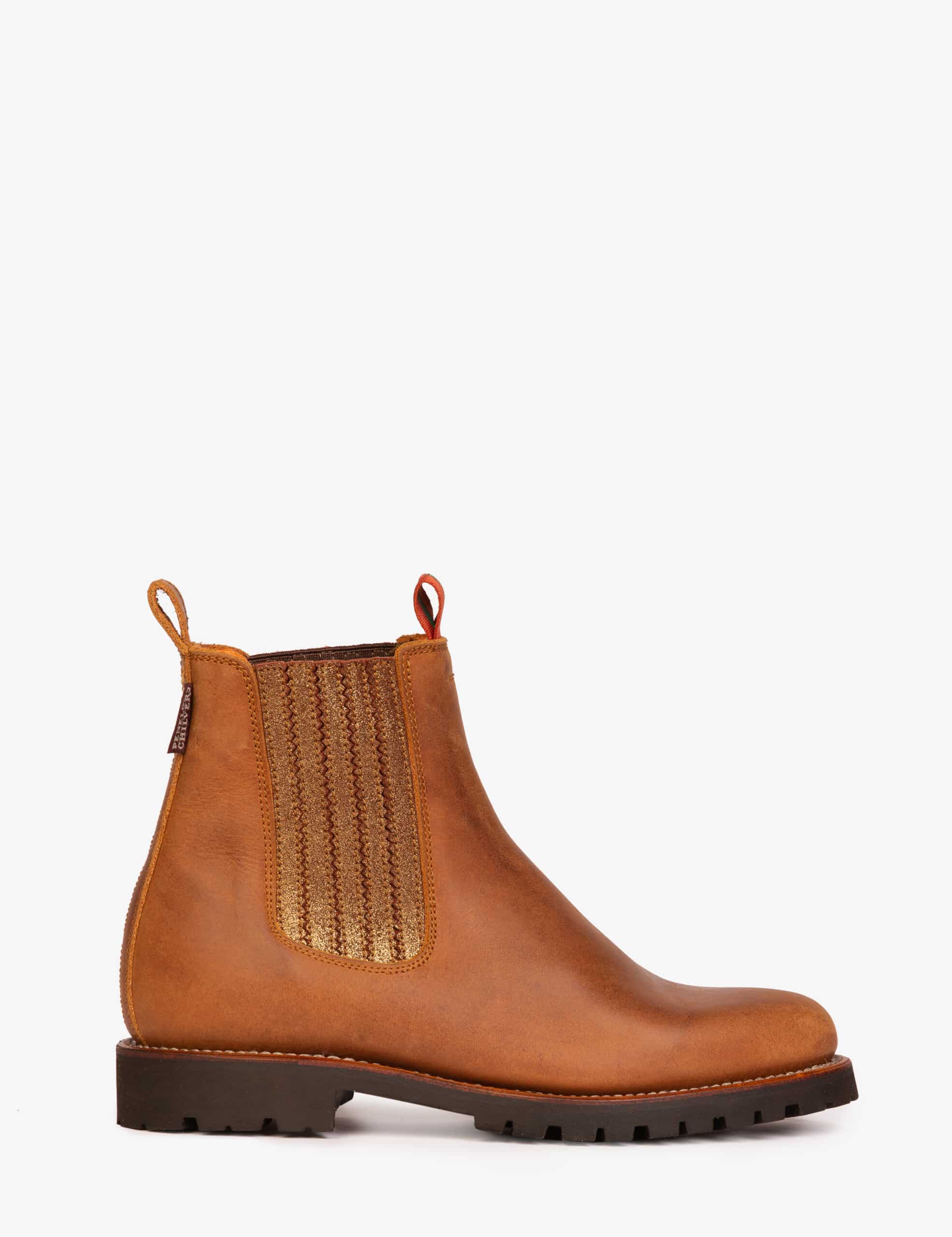 Oscar Leather Chelsea Boot in Caramel and Bronze