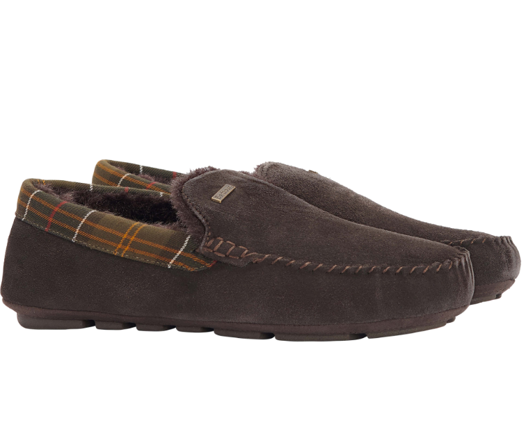 Monty Slippers – Dark Brown Suede