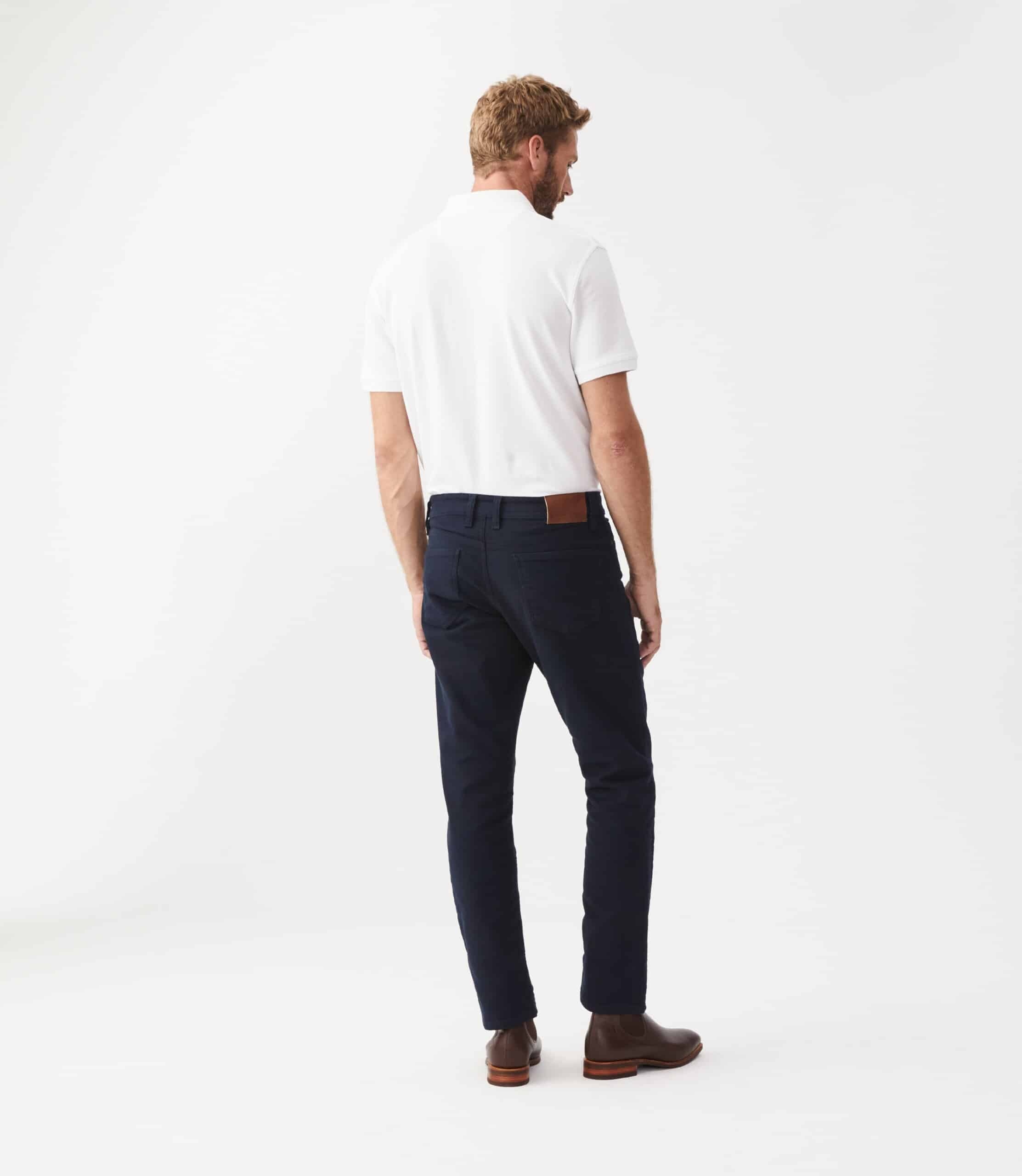 Ramco Moleskin Trousers in Navy - Out and About