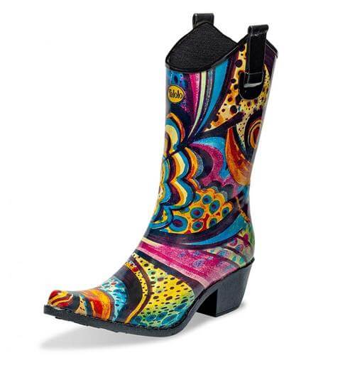 Floral Bliss Cowboy Wellies - Out and About