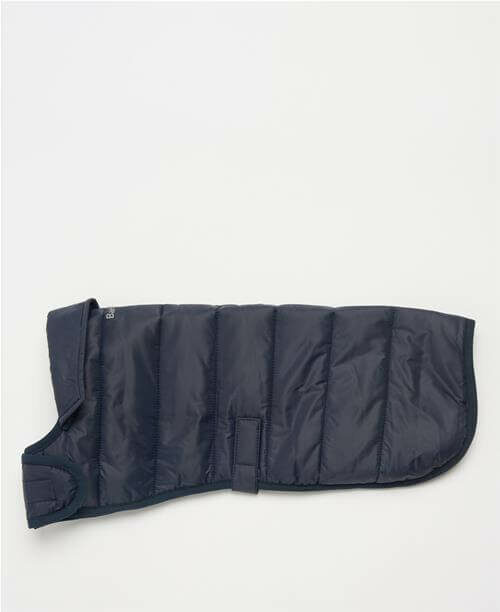 Baffle Dog Quilted Coat – Navy