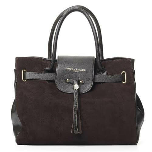 Windsor Handbag – Chocolate Suede