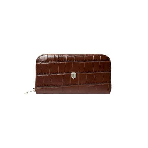 Salisbury purse in conker brown leather