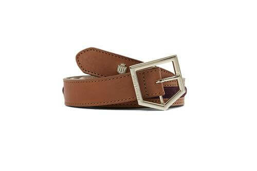 Hampton Belt in Plum suede