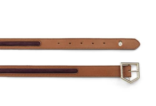 Hampton Belt in Plum suede