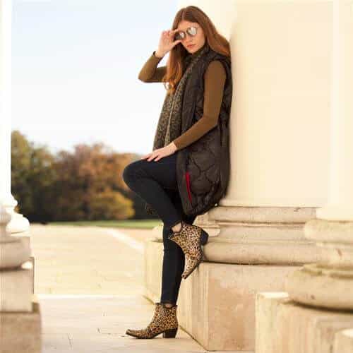 Leopard Print Ankle Wellies Out and About