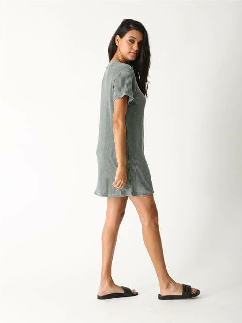 Hutton Dress Army Grey