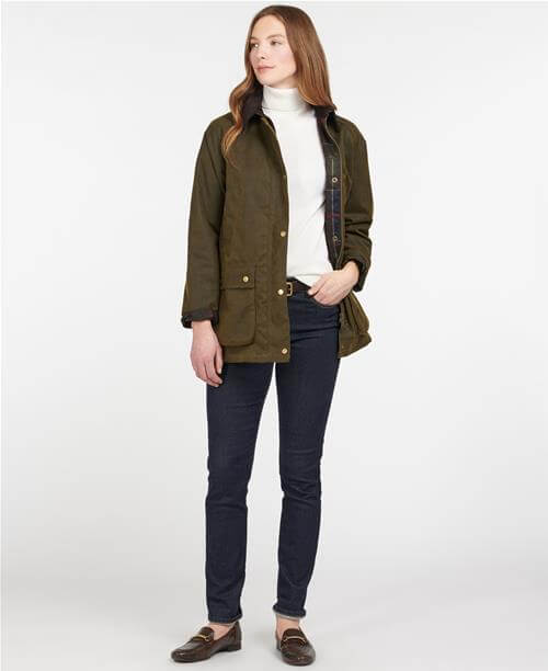 Women s Acorn Wax Jacket Olive Out and About