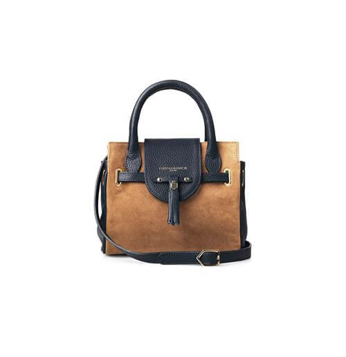 Mini Windsor in Tan Navy Out and About