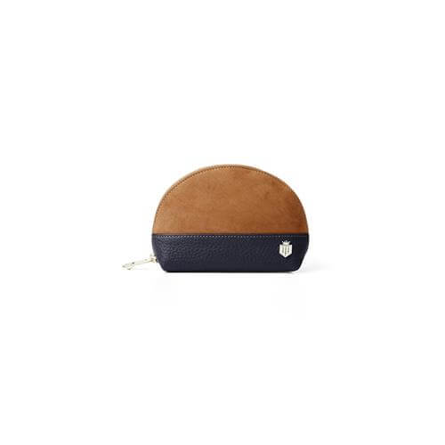 Chiltern Coin Purse in Tan and Navy