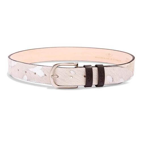 Tetbury belt shine in white and silver