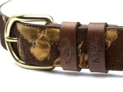 Tetbury shine belt in chocolate and bronze