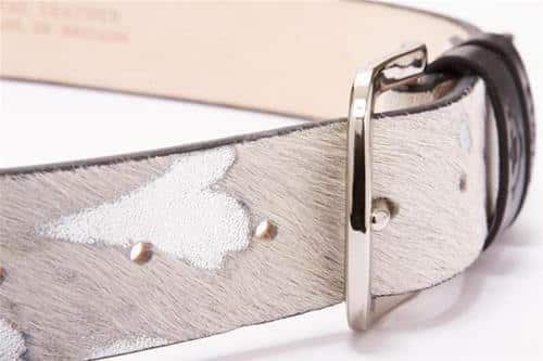 Tetbury belt shine in white and silver