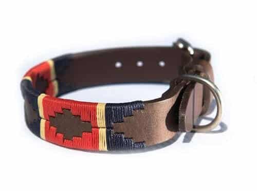 Polo Dog Collar – Red/Navy/Cream Stripe