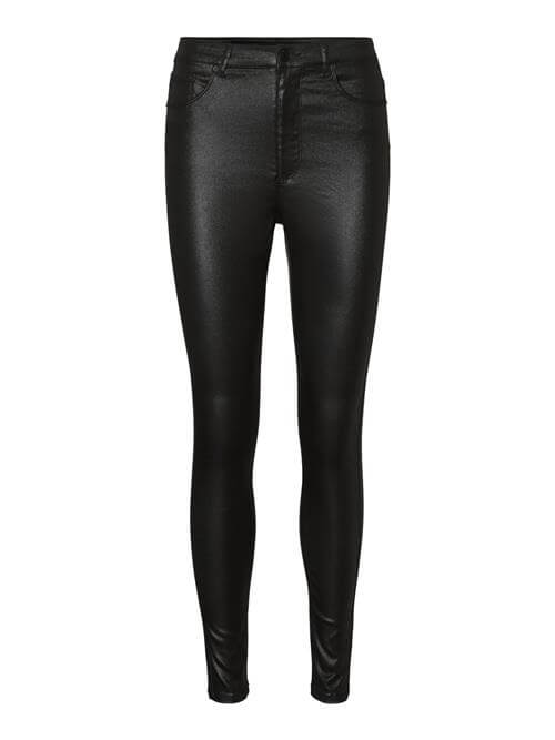 Loa Leather Look Trousers – Black