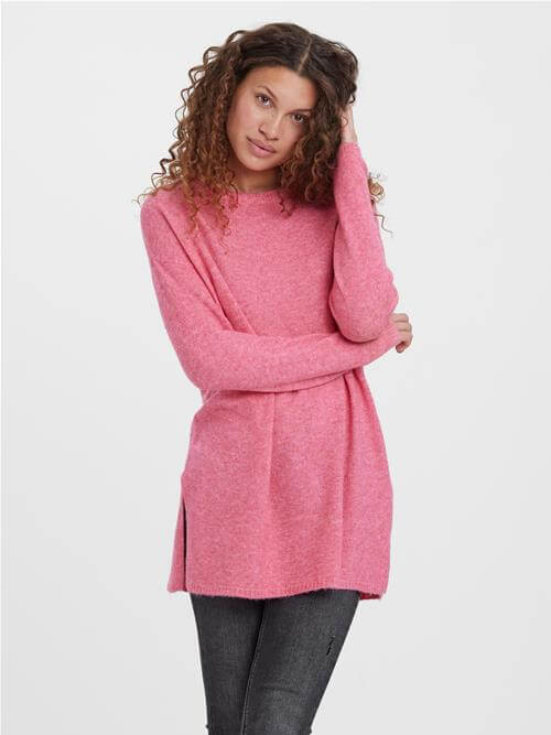 Plaza Long Jumper in Hot Pink