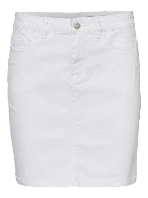 Hot White denim skirt