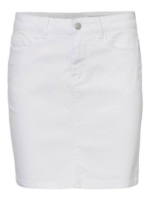 Hot White denim skirt