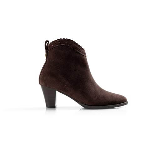 Regina Ankle Boot in Chocolate suede