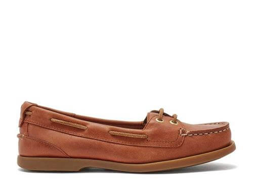 Bali Ladies Deck Shoe Red Brown Out and About
