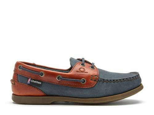 Bermuda Mens Deck Shoe G2 in Navy and Seahorse Brown