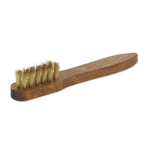 Brass suede brush