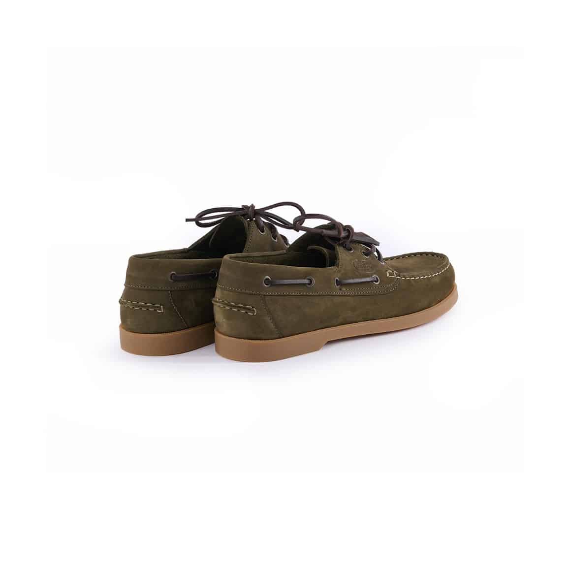 Men’s Galion Nubuck Deck shoes in Vert Chameau Green