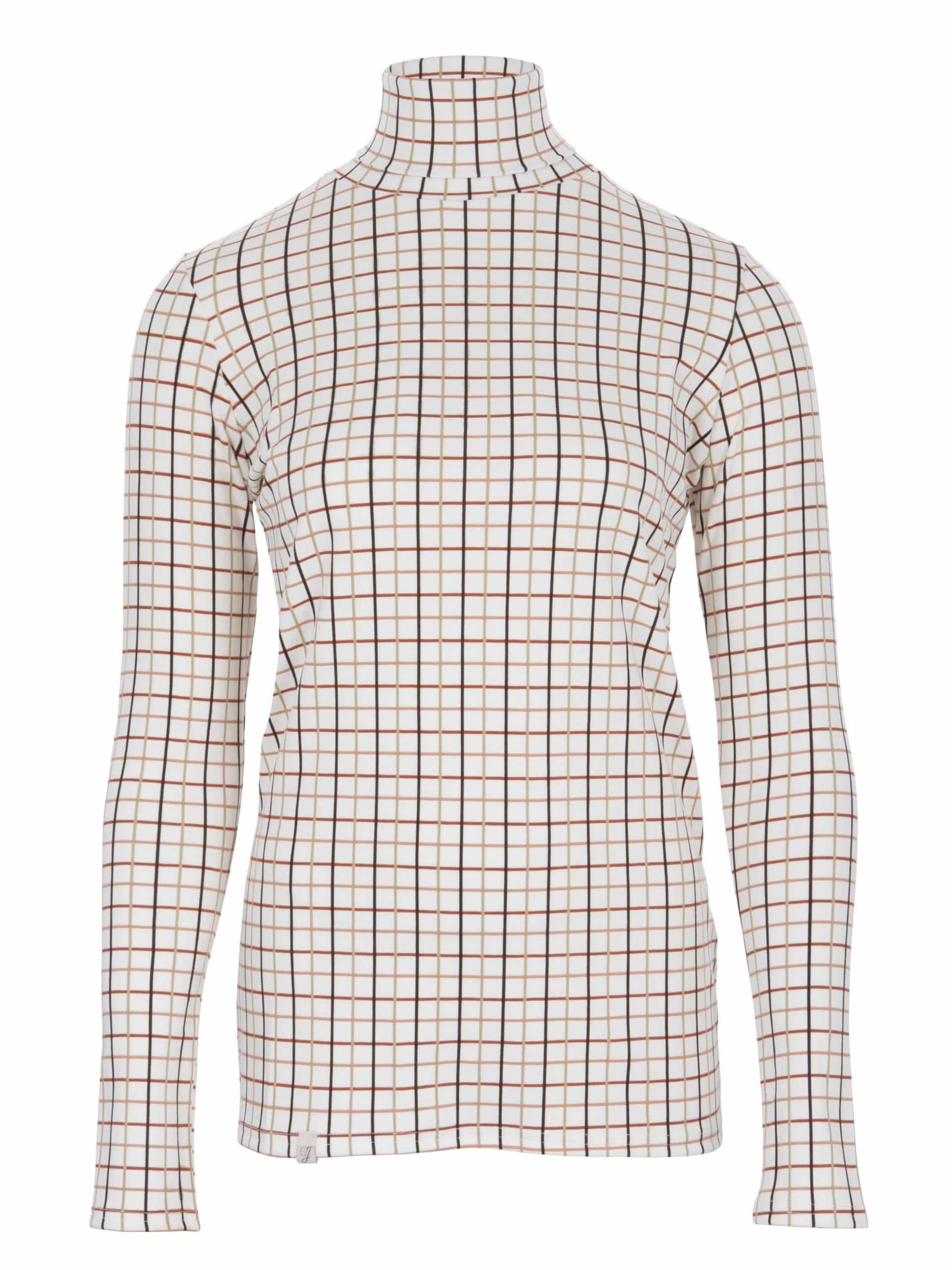 Checkered turtleneck top sale